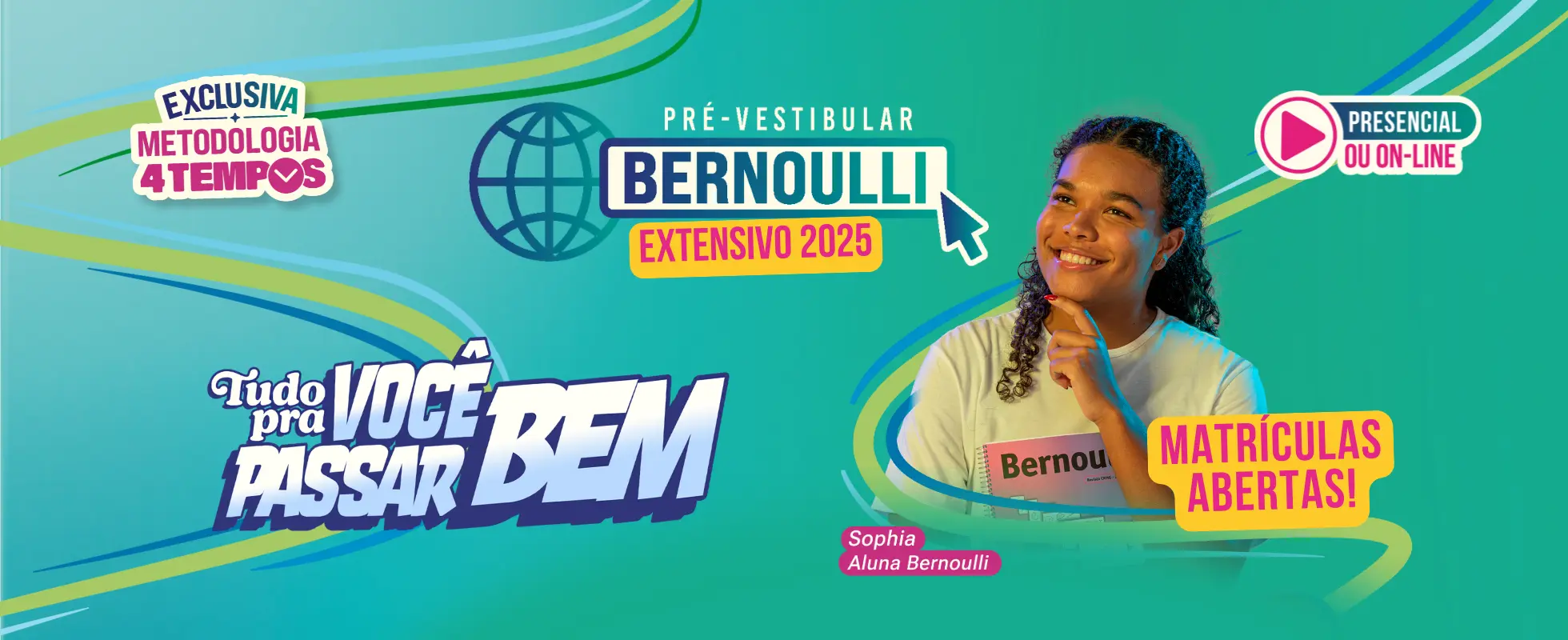 Banner informativo sobre o Pré vestibular Bernoulli Extensivo 2025